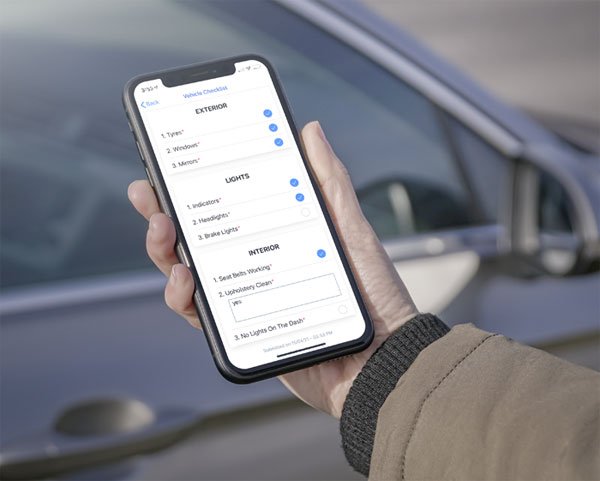 vehicle checklist driver app